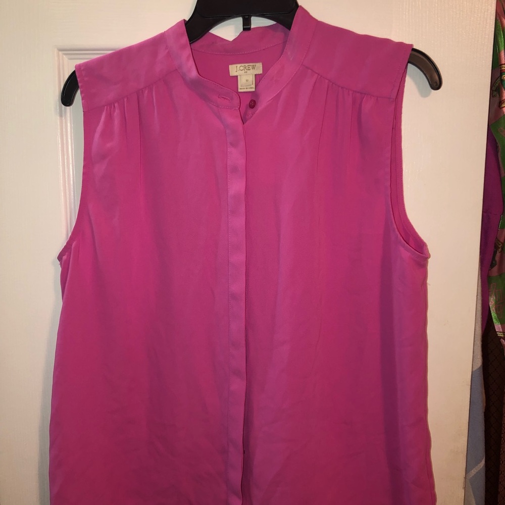 JCrew pink blouse